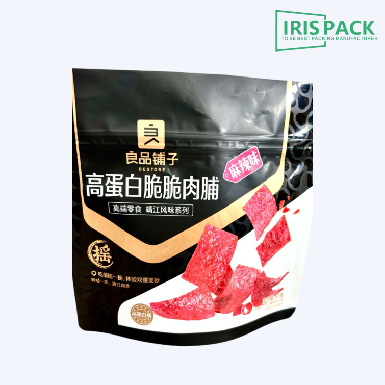  STAND UP POUCH  WITH ZIPPER FOR DRIED MEAT