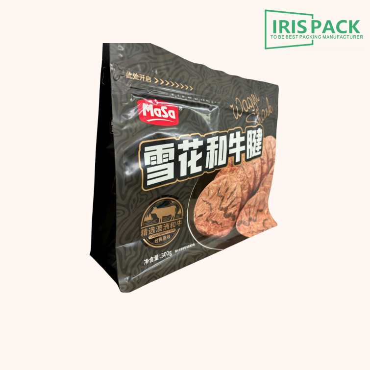  CUSTOM PRINTED Quad Seal Bag FOR SNACK FOOD, PACKAGING BAG