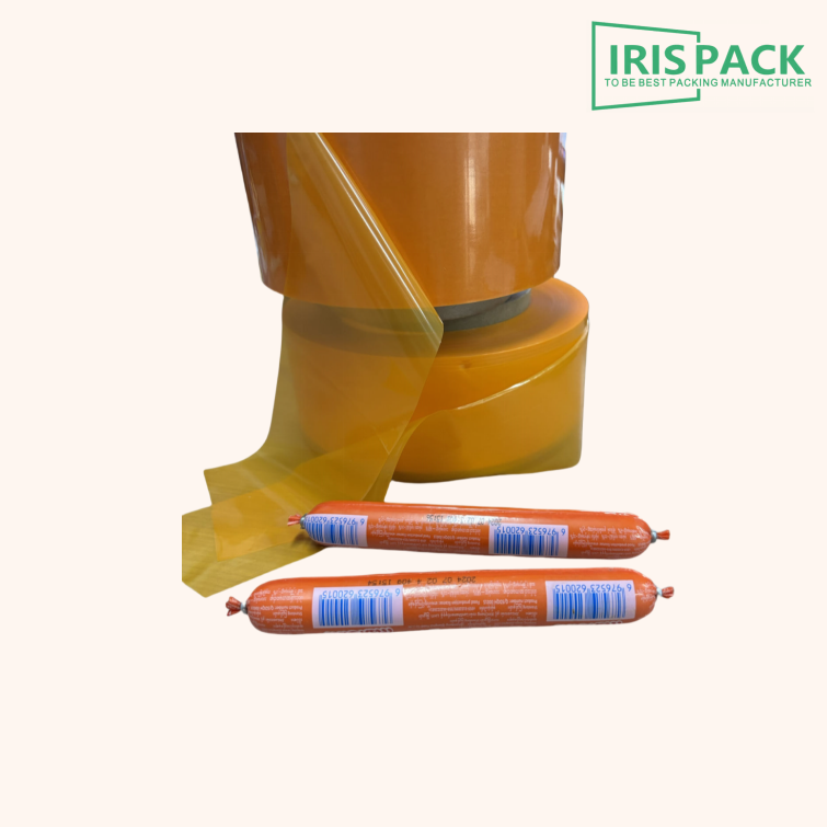  PVDC FILM  FOR SAUSAGE PACKAGING IN RED ORANGE GREEN BROWN